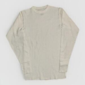 Vintage Indera Long Sleeve Thermal Shirt White Medium 14x25 Waffle Knit Base